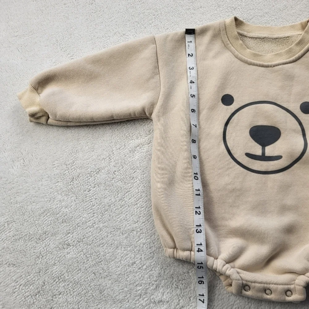 Baby Bear Onsie and Baby Bear Ears Bonnet Size 2 Toddler Tan